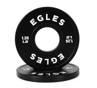 Egles Change Plates Pair 1.25LB Black Rubber Coated Weight Plates in Pairs Olympic Bumper Plates Fit 2-Inch Barbells Strength Training Weight Plates Gym & Fitness Change Weight Plates