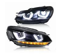 EGLGPAGAEY Front Bumper Headlight Headlamp Headlight Assembly For Golf 6 For MK6 2010 2011 2012 2013 2014 W/Sequential Indicator Day Lights Headlights Head Lamp(NO Red devils eye)