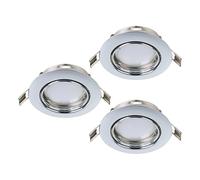Eglo 3-piece Set recessed spotlights Peneto, Steel Spots Set in Chrome