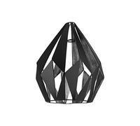 EGLO 33755 Carlton 1 Easy-Fit Non-Electric Lampshade in Black and Silver