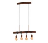 Eglo 4 Set Pendant E27 Antique Brown Townshend 4 Brown One Size