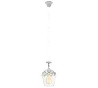 Eglo 49221 Sudbury Pendant Light in White-Patina Steel