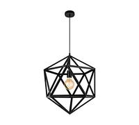 Eglo 49762 EMBLETON Pendant Light in Black Steel, Ø 46 cm