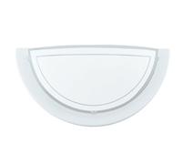 Eglo Wall Light Fixture Planet 1, Living Room and Hall Lighting, White Steel and Clear Glass Wall lamp, E27 Socket