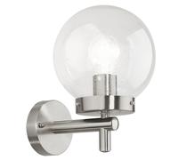 EGLO 87106 Stainless Steel Outdoor Wall Light with Bubbled Globe Glass 'VIGO' One Size