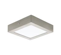 EGLO 94524 LED Satin Nickel Wall/Ceiling Lamp FUEVA 1 | material: die-cast metal, plastic, colour: matt nickel, white, size: 17x17 cm, warm white