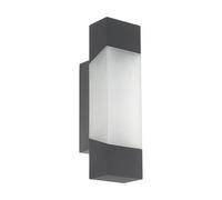 Eglo Gorzano Anthracite Metal And Plastic IP44 Integrated LED Outdoor Wall Light - White