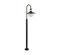 EGLO Sirmione path light with a glass lampshade