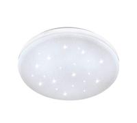 EGLO Frania-S 28cm Rounded Crystal Effect Wall and Ceiling Light White