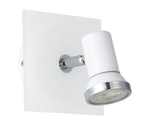 Eglo 9993 Tamara 1 Bathroom Single Spotlight Wall Light in White Steel and Chrome