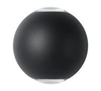 EGLO Abugo Black Round Led Wall Light Ip54 Outdoor Bathroom Light 480 Lumens