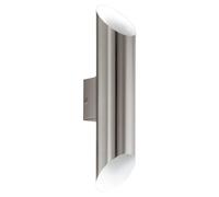 Eglo Agolada Stainless Steel Metal Ip44 Integrated Led Outdoor Wall Light In Metallic Silver Metallic Silver One Size