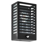 Eglo Alamonte 3 Steel Caged Ip44 Outdoor Wall Light In Black Black One Size