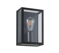 EGLO Alamonte-Z outdoor wall lamp, black, height 26 cm, E27 smart