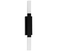 Eglo LED Wall lamp Alcudia, up and Down Light, Hallway and Bathroom Lighting Fixture Made of Black Metal and Satin-Finished Plastic, Warm White, IP44