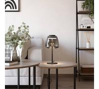 Eglo Smart LED Table Lamp Black Chrome Ø16.5cm 7.7W RGBTW Dimmable Bluetooth