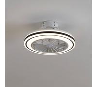 EGLO Almeria LED CCT ceiling fan, white/black