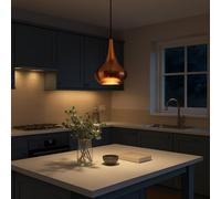 Eglo Almoster Unique Modern Tear-Shaped Copper Glass Pendant