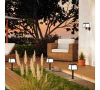 Eglo Altilia Solar Stake Light Black and white
