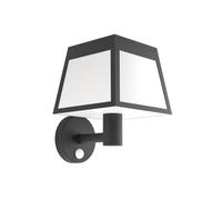 Eglo LED Outdoor Wall lamp Altilia, Solar Light with Motion Detector, Outside Porch Lighting Made of Plastic in Black and White, IP44