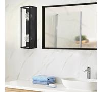 Eglo Amezola 2-Flame Vintage Wall Light, Black Steel and Clear Glass Industrial Wall Lamp, Living Room, Hallway and Bathroom Lighting, E27 Socket, IP44