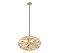 EGLO Amsfield Rattan Pendant Light Round - Brown | TJ Hughes