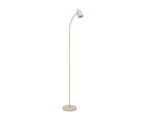 Eglo Arc Floor lamp Carlo, floorlamp for Living Room with Adjustable spot, Flexible Standing Light for Reading, Sand Beige Metal, E14 Socket, H 170 cm