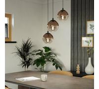 Eglo Ariscani 1 Copper Ombre Effect Glass 3 Light Pendant