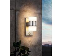Eglo Atollari Stainless Steel Cylindrical Ip44 Integrated Led Outdoor Wall Light, (D) 10Cm