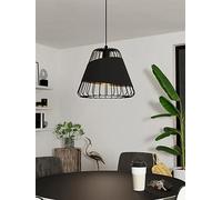 Eglo Austell Black &Amp; Gold Wireframe Pendant Light - Black Black/Gold