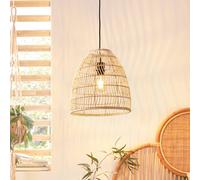 EGLO Ayesgarth pendant light with a rattan lampshade