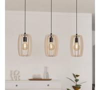 EGLO Bajazzara hanging light three cage shades sand colour