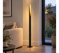 Eglo Barbotto 1-Flame Floor lamp, Steel Rod Light, Black and Gold Colours | GU10 socket, incl. foot switch