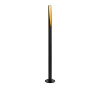 Eglo Barbotto 1-Flame Floor lamp, Steel Rod Light, Black and Gold Colours, GU10 Socket, incl. Foot Switch