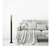 Eglo Barbotto 1-Flame Floor lamp, Steel Rod Light, Black and Gold Colours, GU10 Socket, incl. Foot Switch