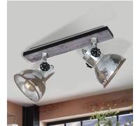 Eglo Romagnese LED Pendant Spotlight, 5-Bulbs Ceiling Light Made of Steel and Glass Coloured in Nickel Matt, Amber and White, Dinning Table and Living Room Lighting