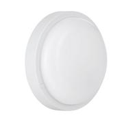 Eglo IP54 Basic Boschetto-e Round Plastic Exterior Wall Light - White