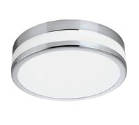 Eglo Led Palermo Bathroom Wall Or Ceiling Light, 1000 Lumen Output, Warm White 3000K, Ip44 Chrome & Satin Glass