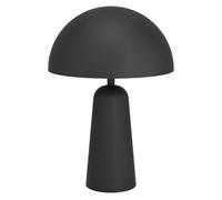 EGLO Bedside lamp Aranzola, geometric side table light, living room and bedroom lighting made of black and white metal, E27 socket