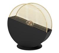 Eglo Bedside lamp Mumbles, Round Side Table Light, Decorative Living Room and Bedroom Lighting Made of Black Metal Golden Grid, E27 Socket