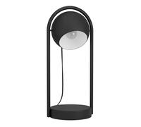 Eglo Bedside lamp Murnia, Side Table Light in New Nordic Design, Living Room and Bedroom Lighting Made of Black and White Metal, E14 Socket