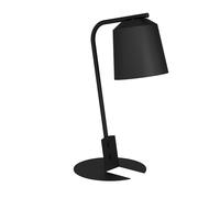 EGLO Bedside lamp Oneda, minimalist side table light, living room and bedroom lighting made of black metal, E27 socket