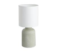 Eglo Bellariva Ceramic And Fabric Table Lamp In Light Grey Light Grey
