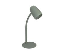 Eglo Bedside Table lamp Carlo, Office Desk Light with Flexible arm, Living Room and Bedroom Lighting for Reading, Green Metal, E14 Socket
