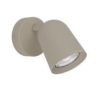 Eglo Bedside Wall Light Camaldoli, Indoor lamp with Adjustable spot Light, Reading lamp, Bedroom and Living Room Lighting, Sand Beige Steel, GU10 Socket