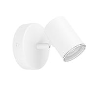 Eglo Bedside Wall Light Consuma 1, Bathroom lamp with Adjustable spot Light, Reading lamp, Bedroom and Living Room Lighting, White Steel, GU10 Socket, IP44