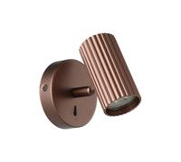EGLO Portillo wall spotlight, bronze, height 11 cm, metal, GU10