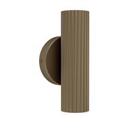 Eglo Bedside wall Light Portillo, Indoor lamp with uplight and Downlight, indirect Bedroom and Living Room Lighting, Bronze Coloured Metal, GU10