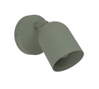 EGLO Tilston wall spotlight, dark green, Ø 9 cm, steel, E14