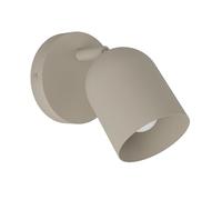 Eglo Bedside Wall Light Tilston, Indoor lamp with Adjustable Spotlight, Reading lamp, Bedroom and Living Room Lighting, Sand Beige Metal, E14 Socket